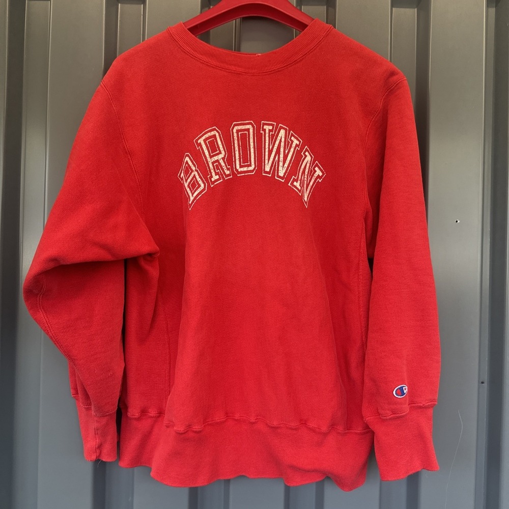 Vintage 1980 Champion Reverse Weave Men-L Brown University Crewneck Sweatshirt